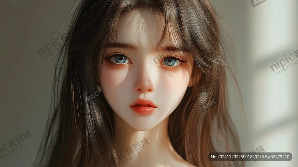 板绘少女插画
