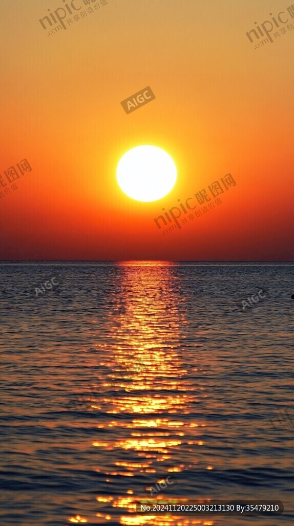 太阳落山海平面海洋