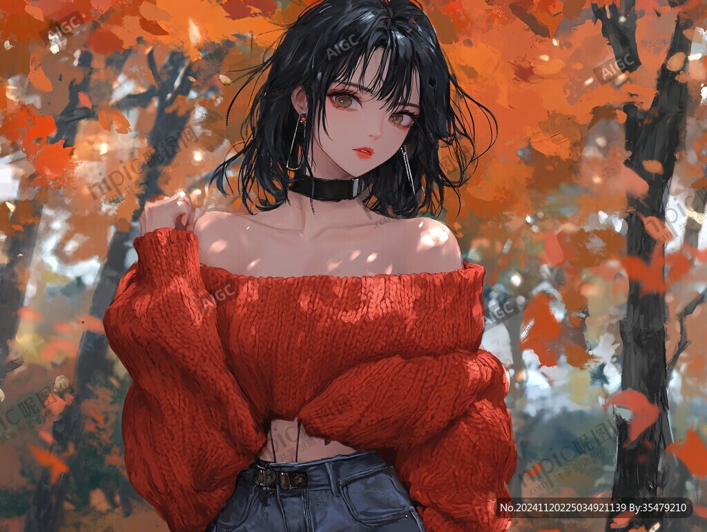板绘少女插画