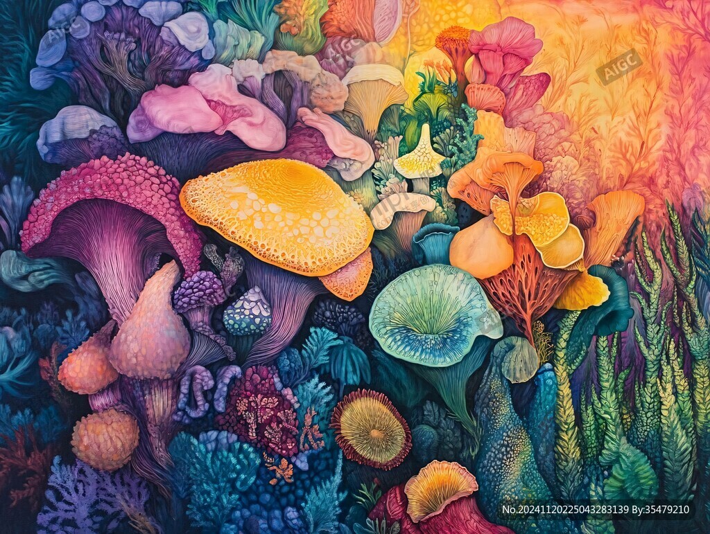 珊瑚礁插画