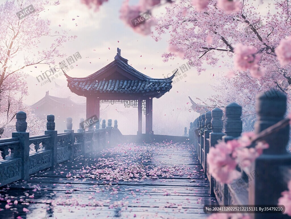 古风场景春暖花开