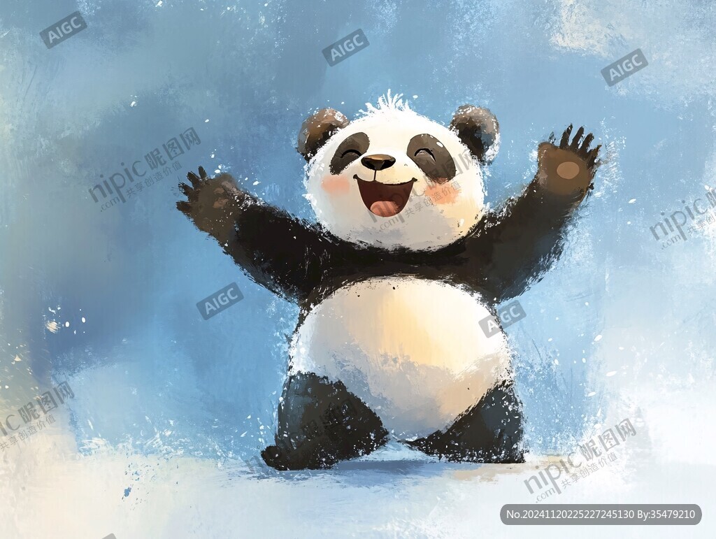 熊猫绘本插图插画