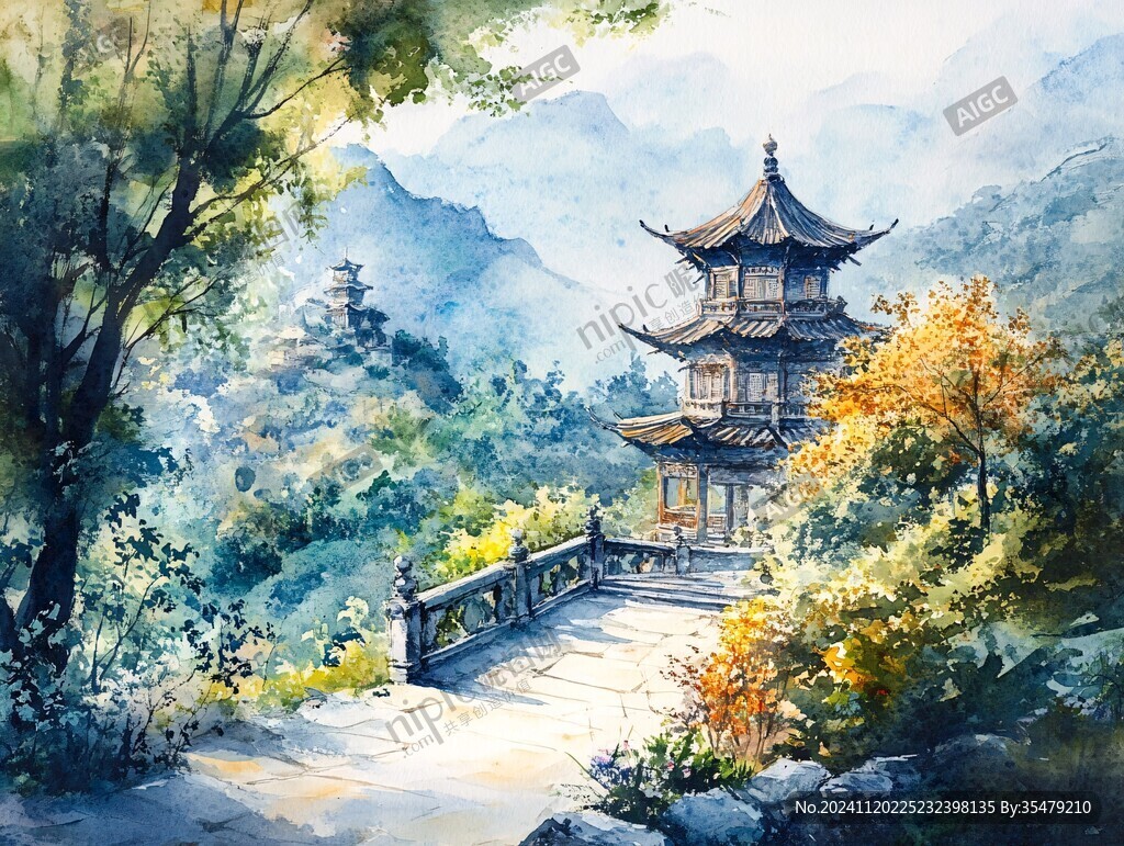 古亭水彩画