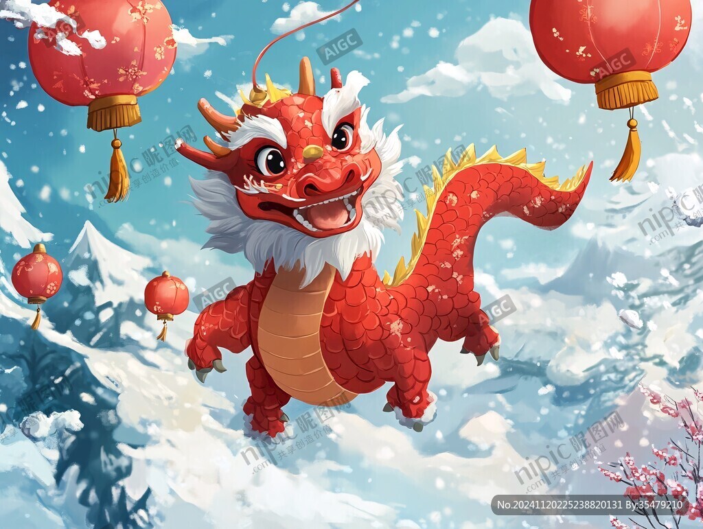 龙年横版插画