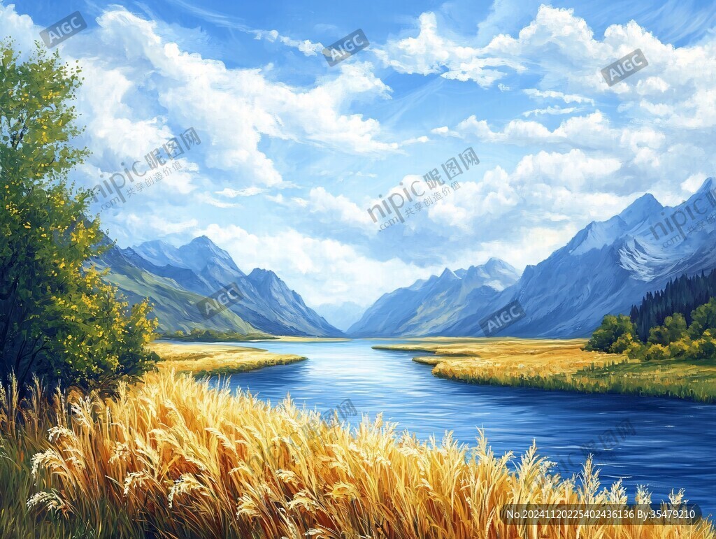 宽屏风景画