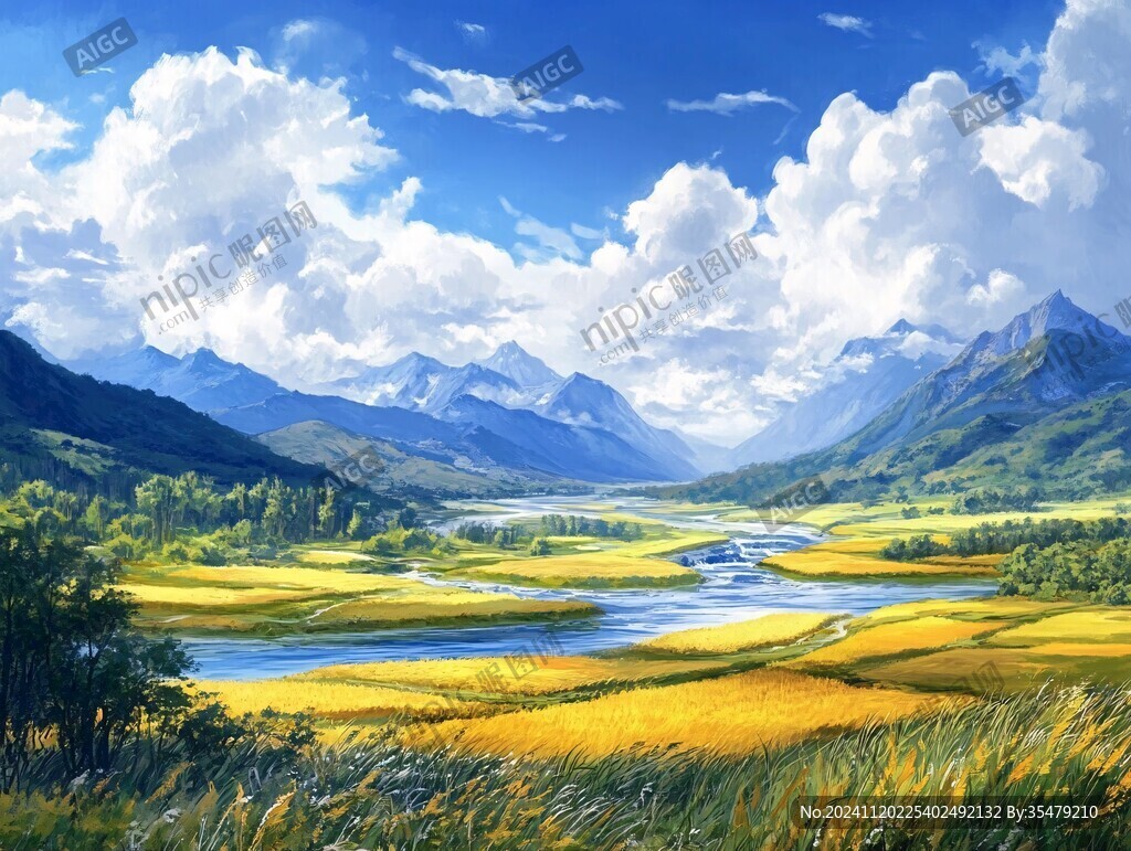 宽屏风景画