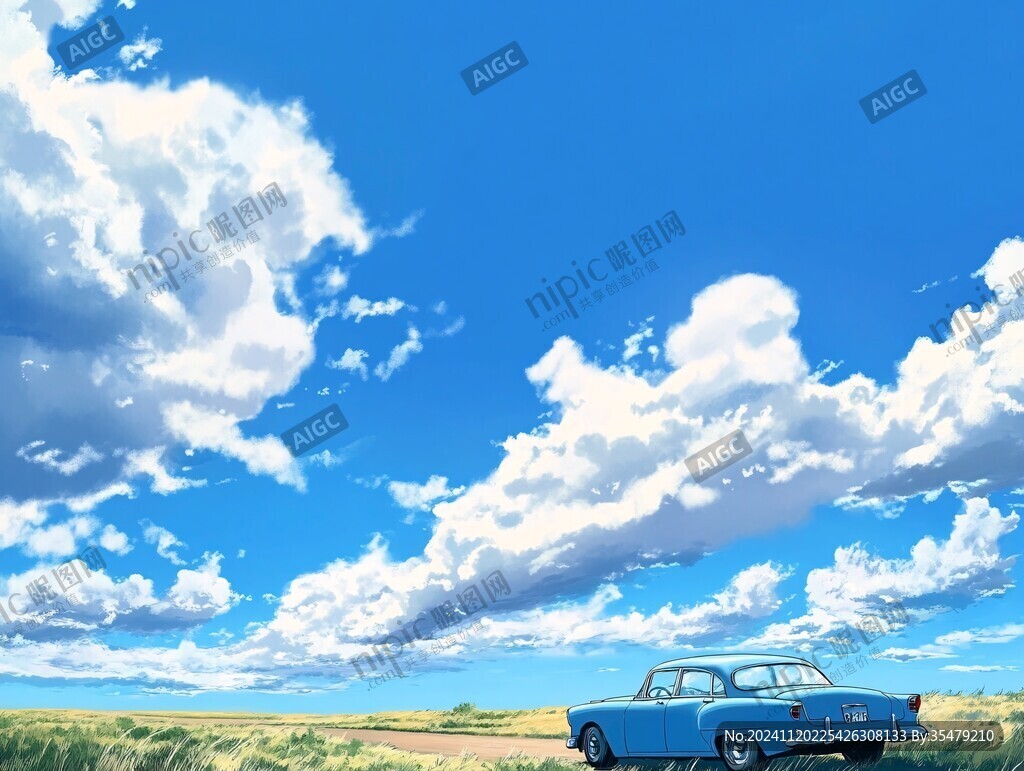 蓝天白云汽车