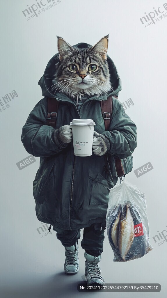穿衣服的猫咪