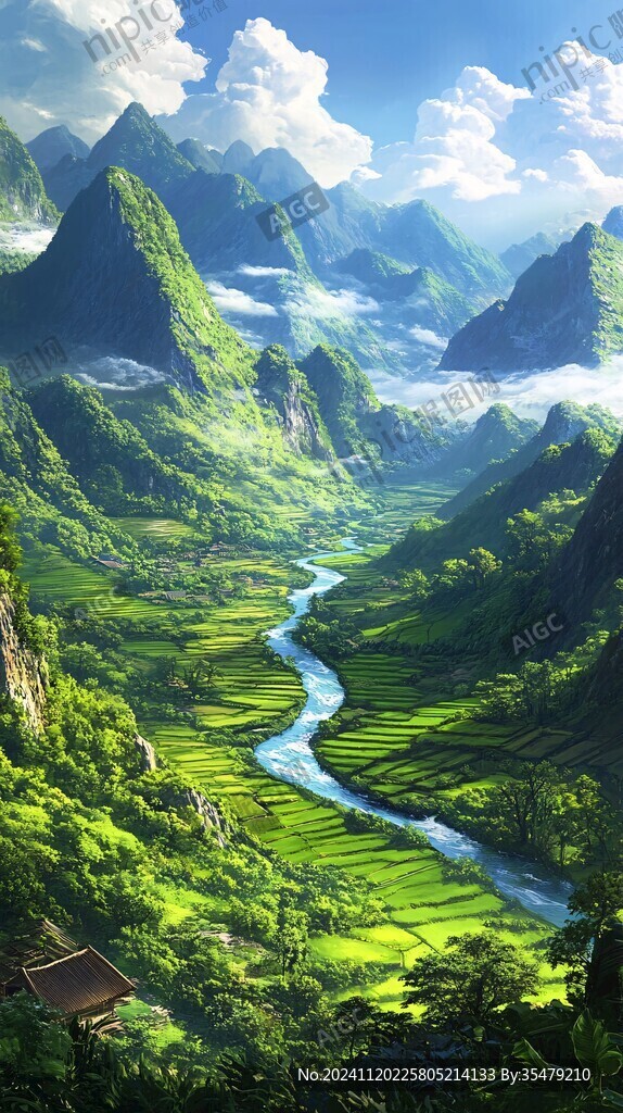 山谷河谷草地