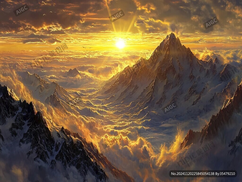 金光万丈美术绘画