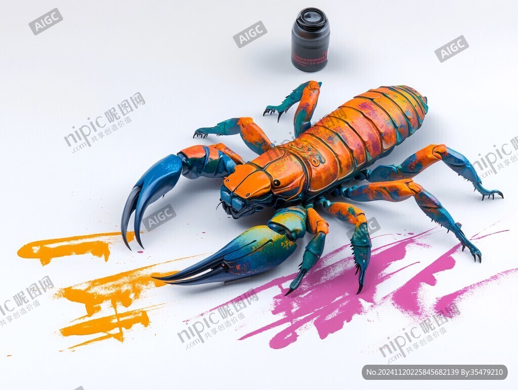 小龙虾3d立体画