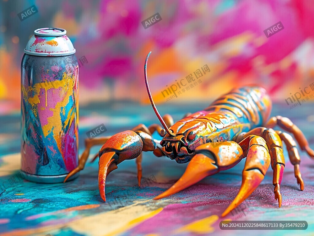 创意龙虾烧烤啤酒