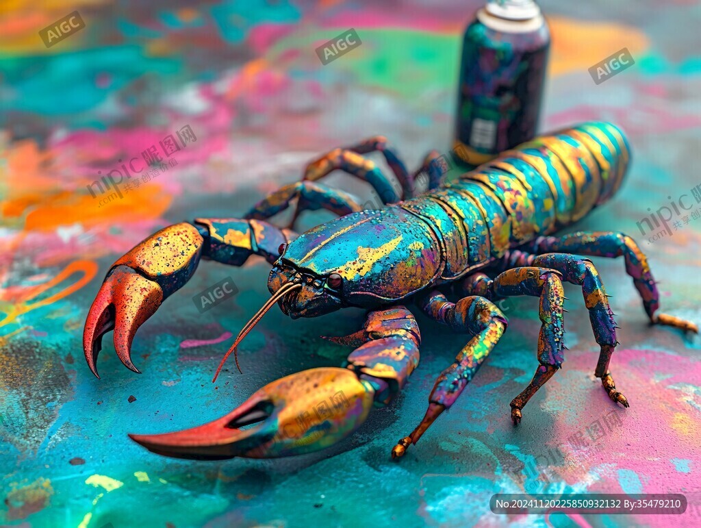 墙绘龙虾