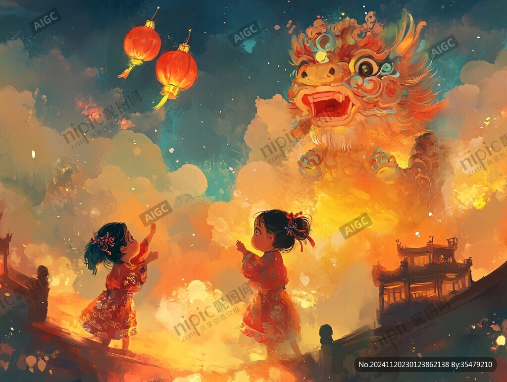 龙年横版插画