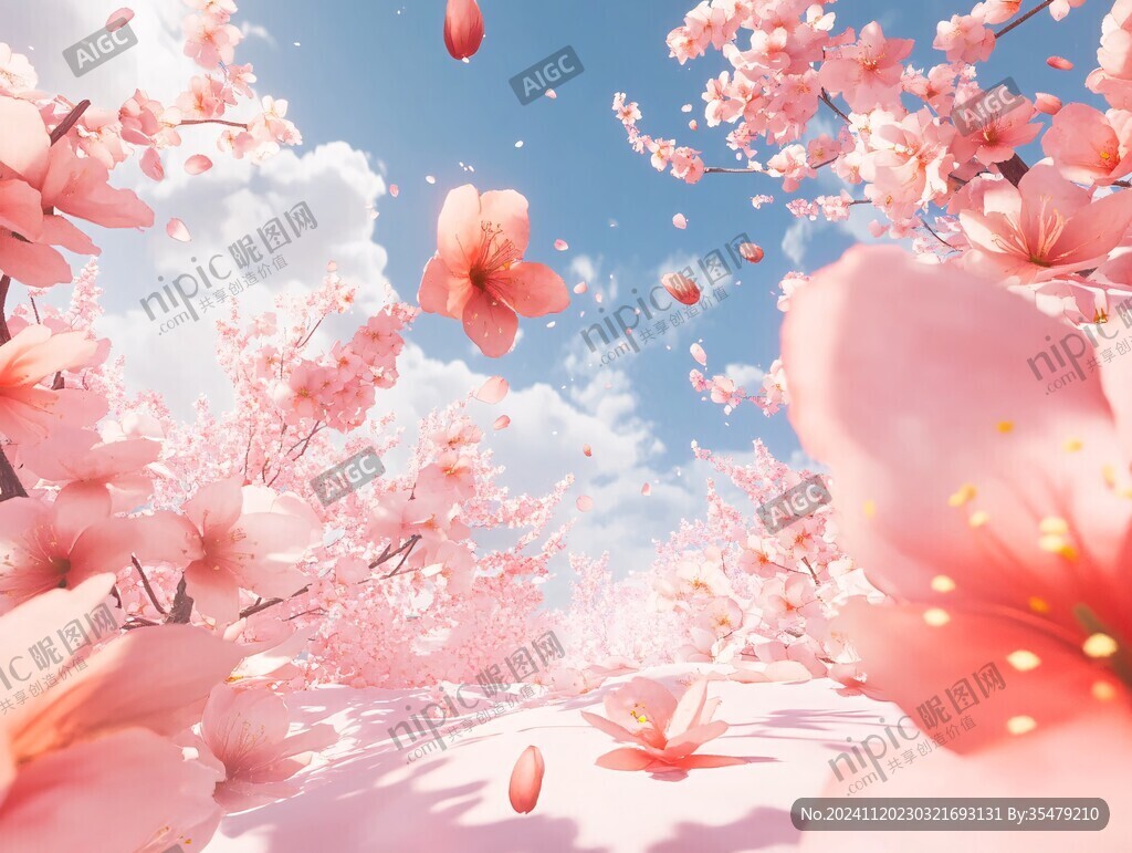 3d樱花树