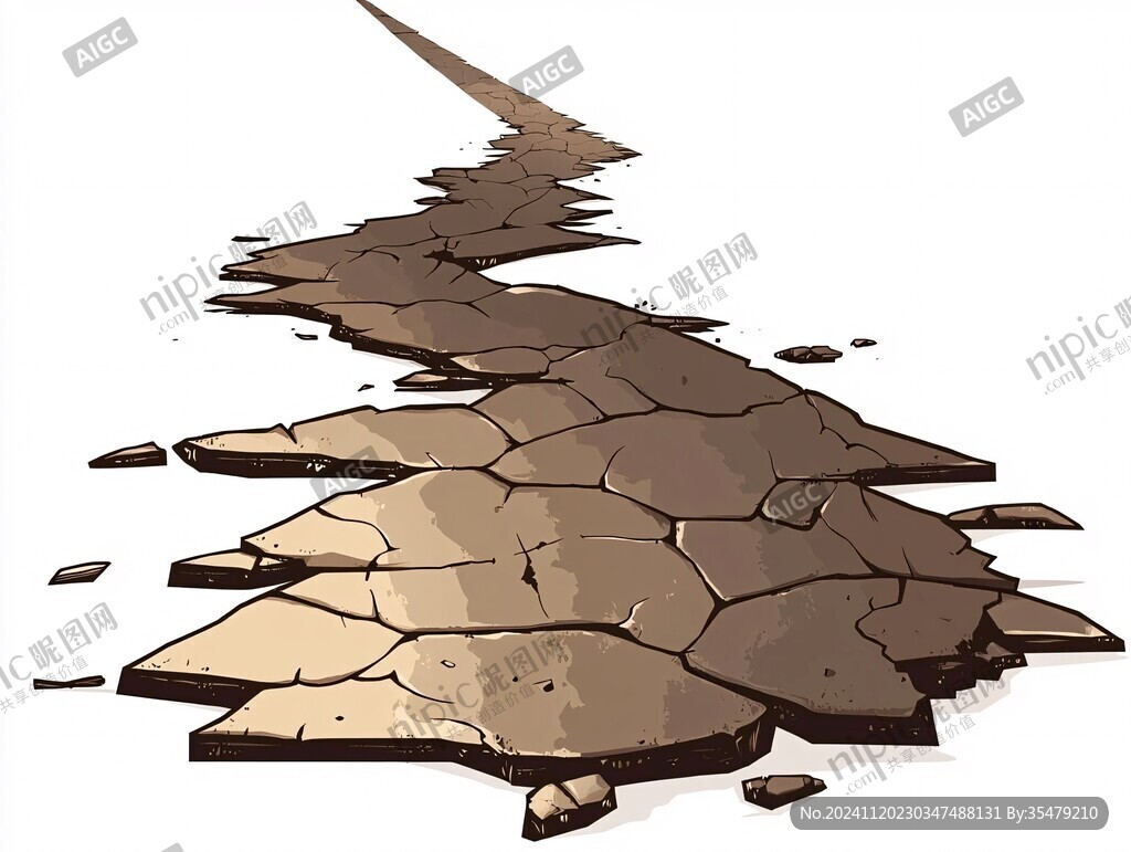 爆裂破裂地裂效果