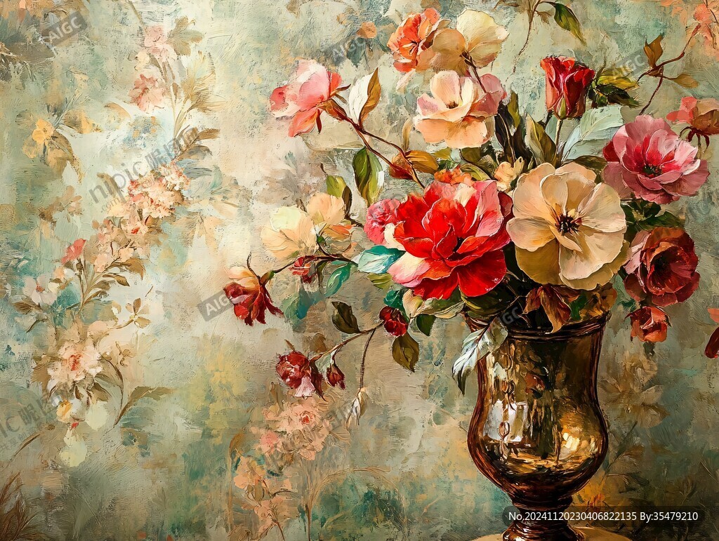 油画花卉壁纸