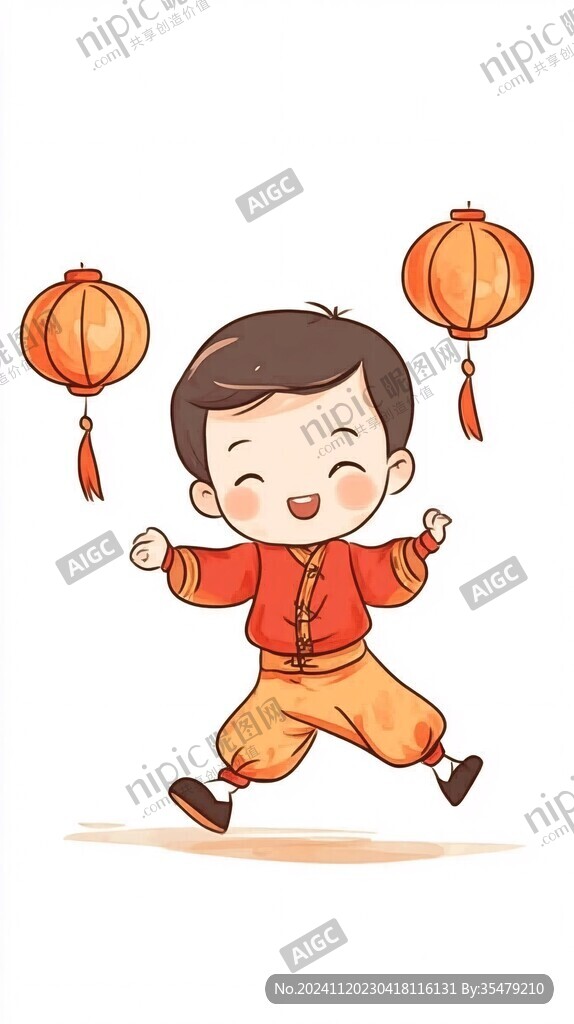 过年人物小孩