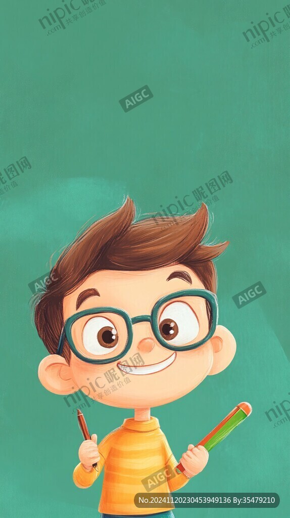 调皮男孩插画