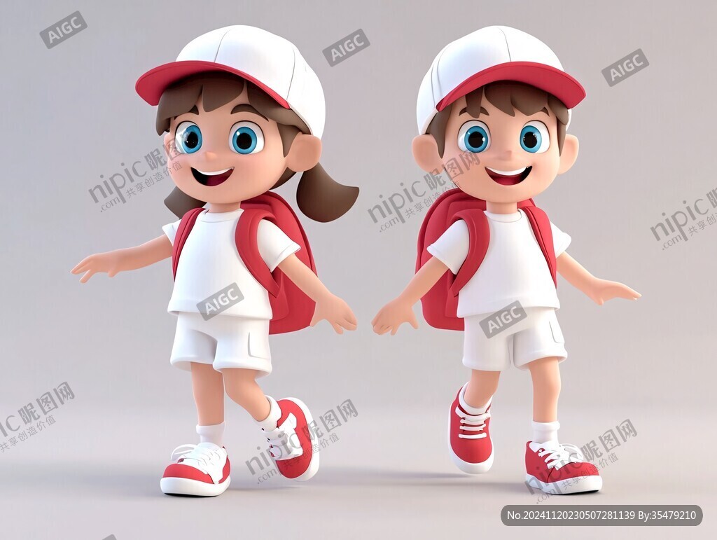 男孩女孩人物模型