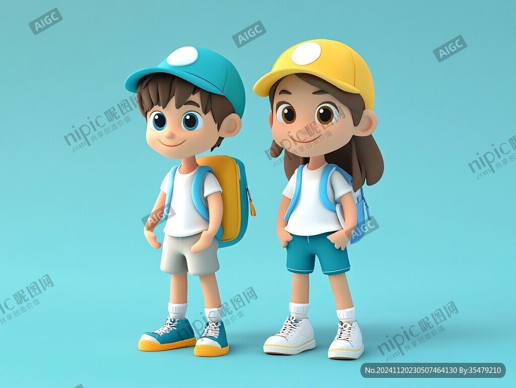 男孩女孩人物模型