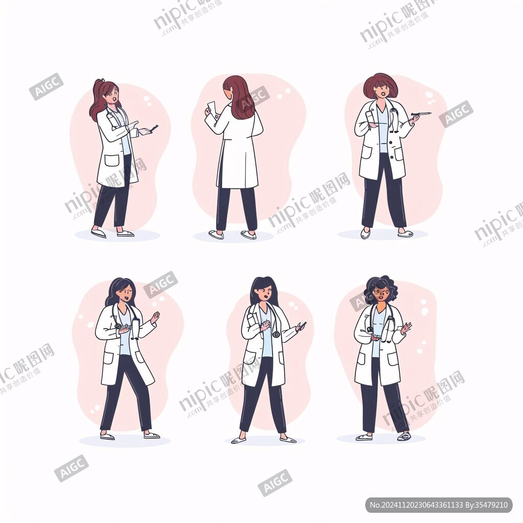 女性医生插画