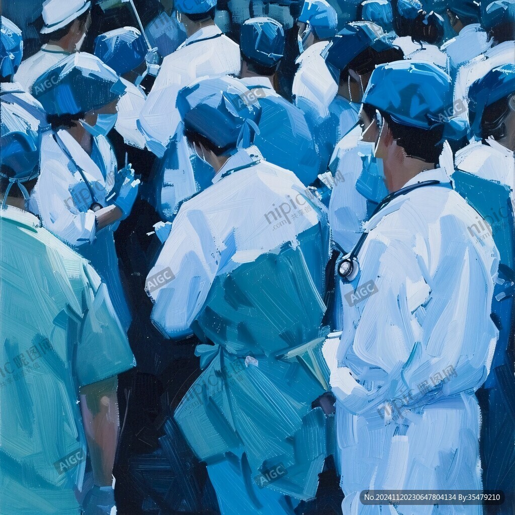 医护人员背影