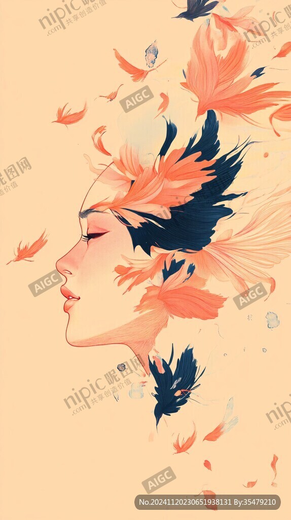 创意金鱼潮流插画