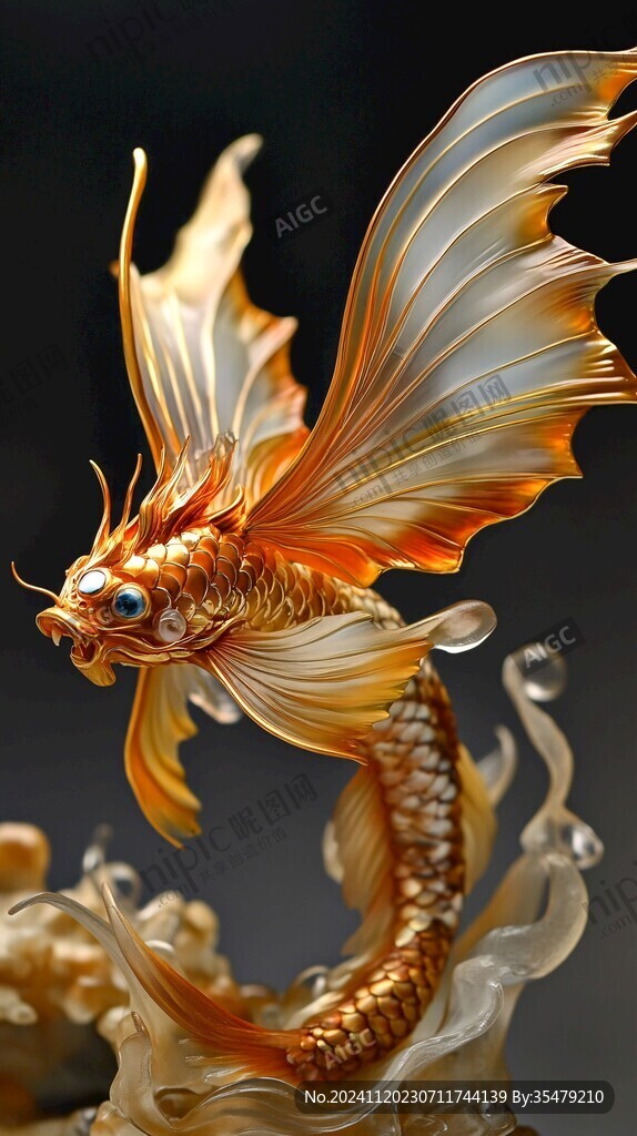 鱼舞天娇摆件