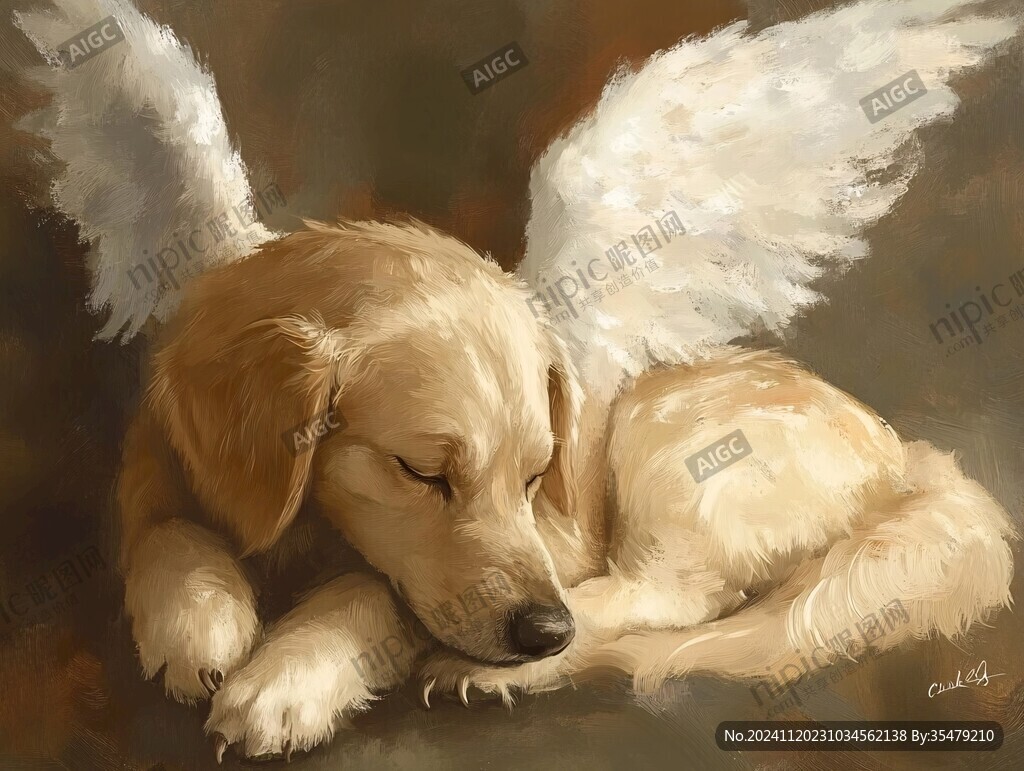 金毛犬插画