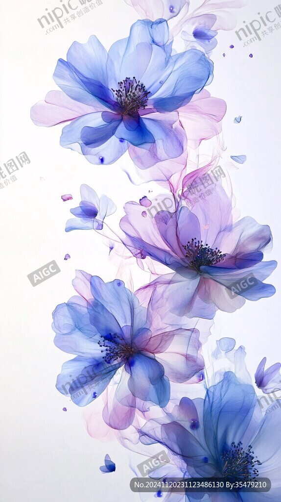 渐变风花朵