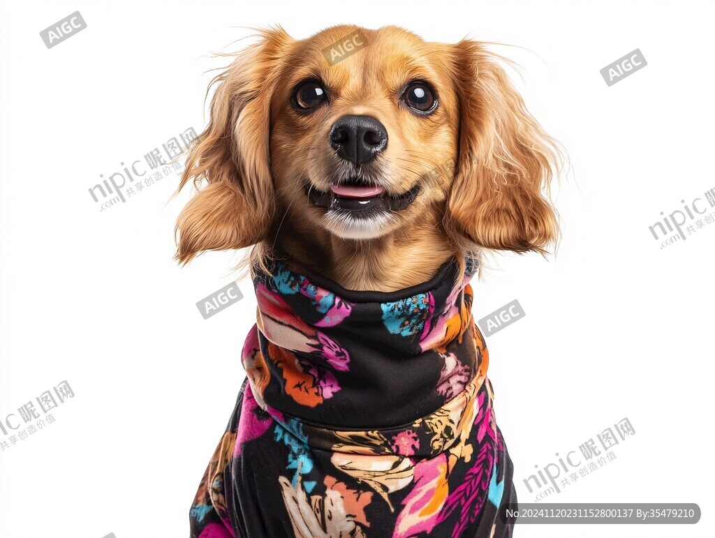 穿衣服的宠物狗