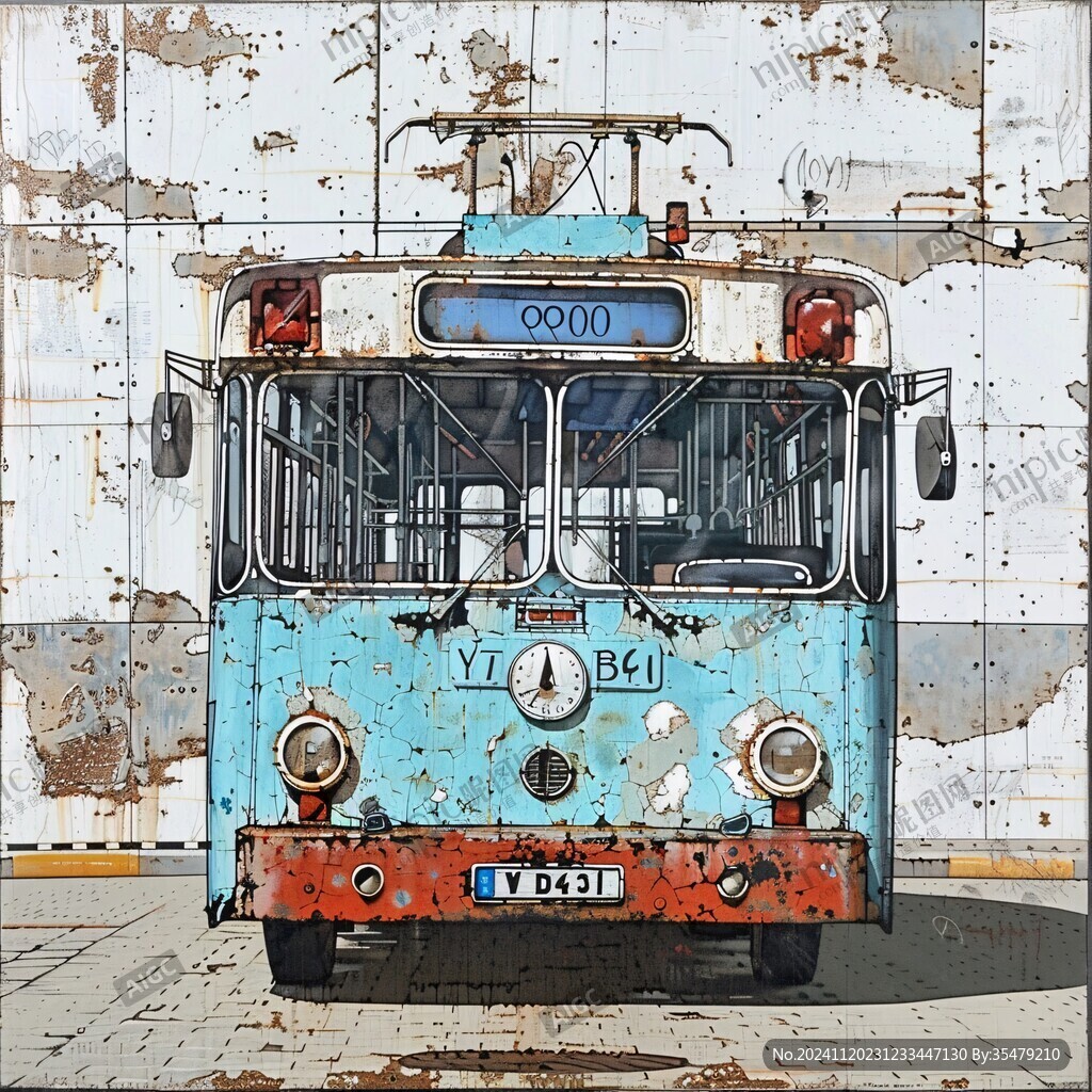 破旧公交车