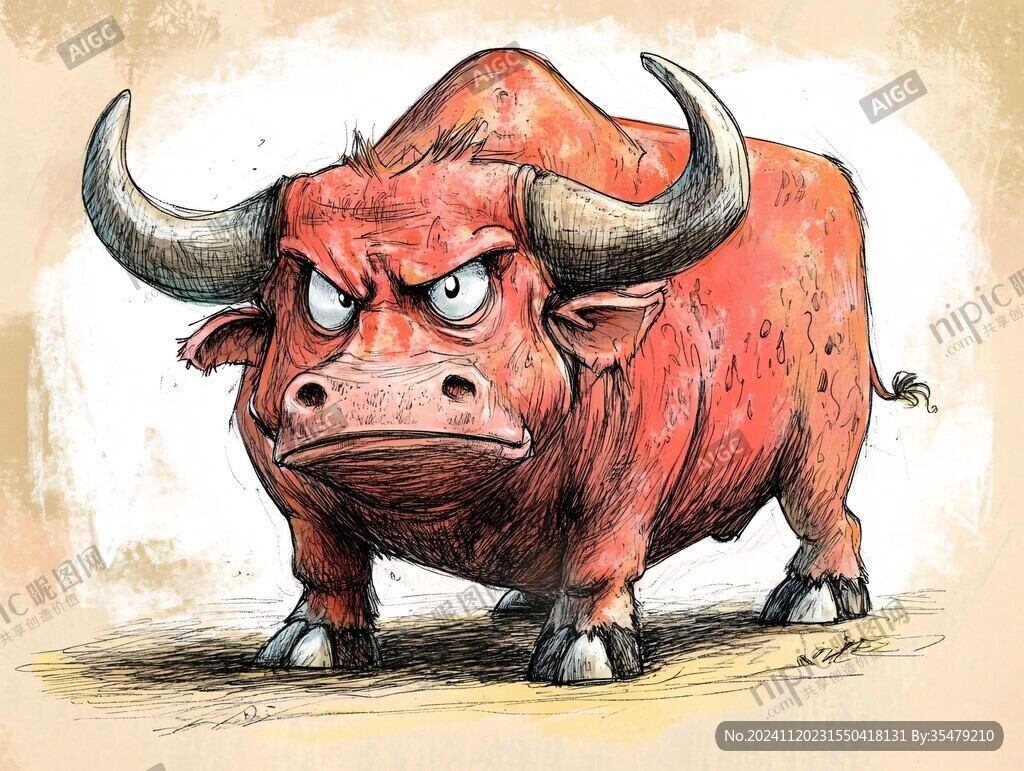 丑牛插画