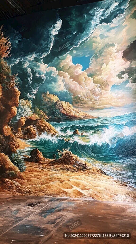 海洋地坪画