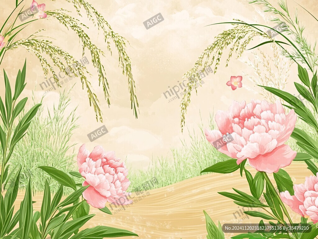 牡丹花背景图