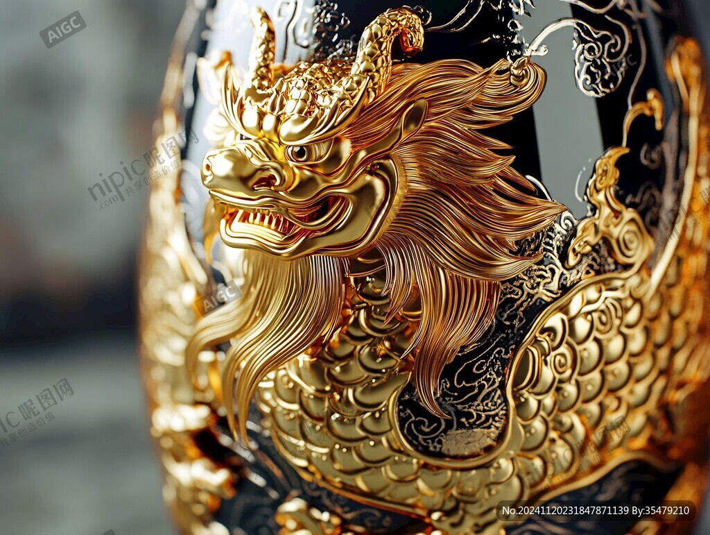 酒瓶龙纹