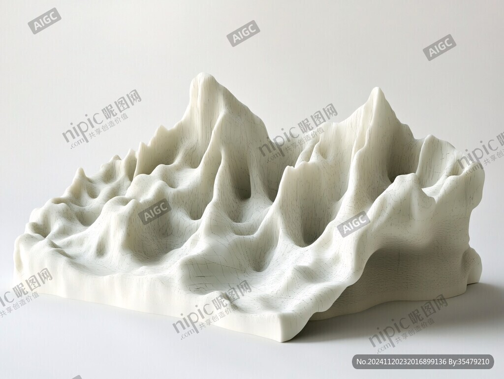 抽象微晶石山水