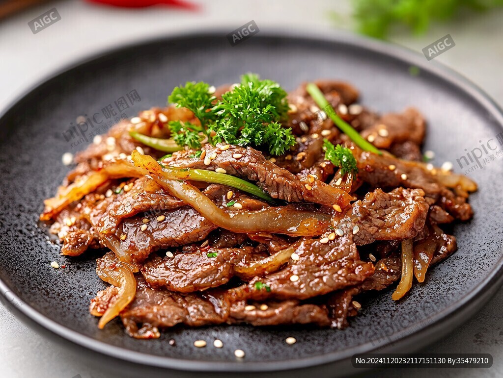 铁板黑椒牛肉美食美味