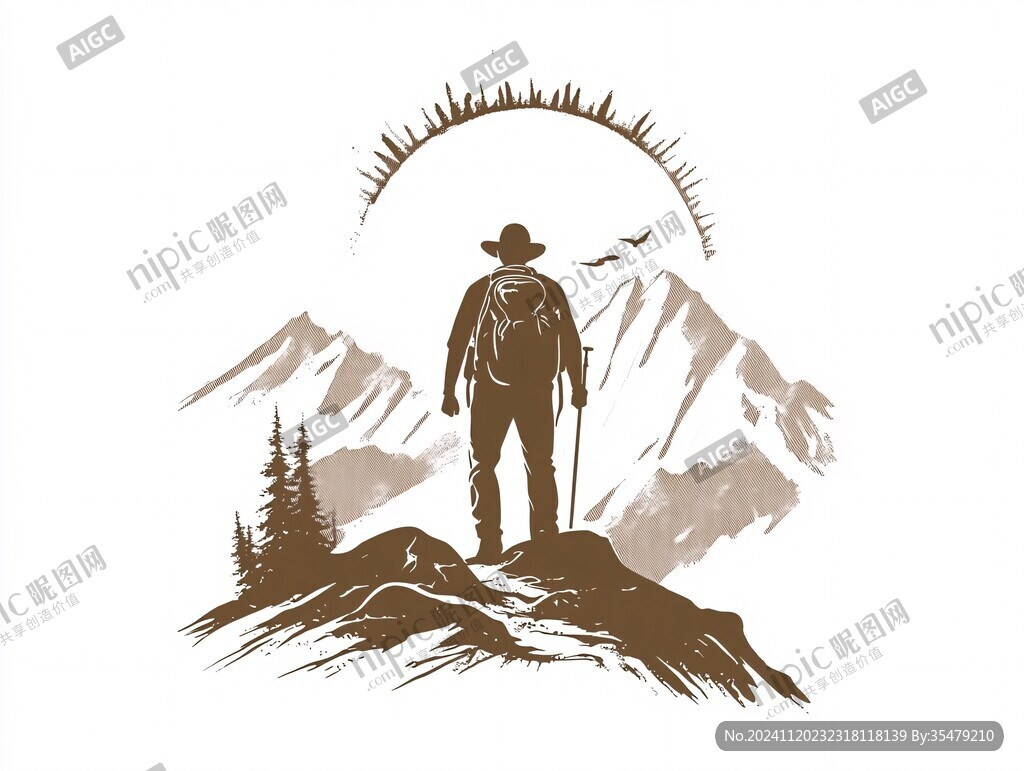 户外旅游探险爬山