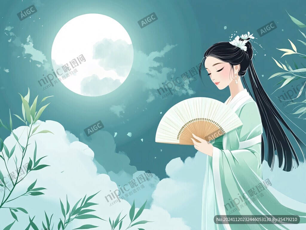 中秋古装插画