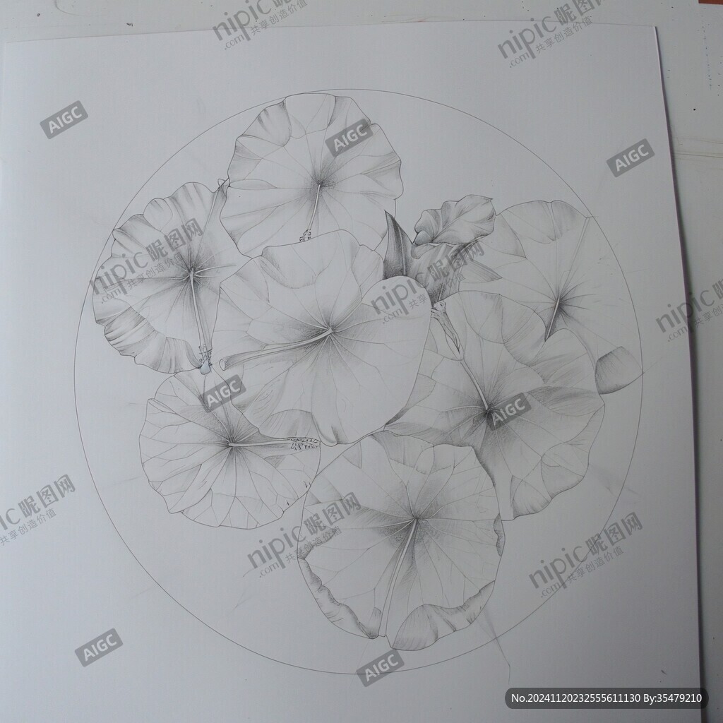 机理朵花描稿设计