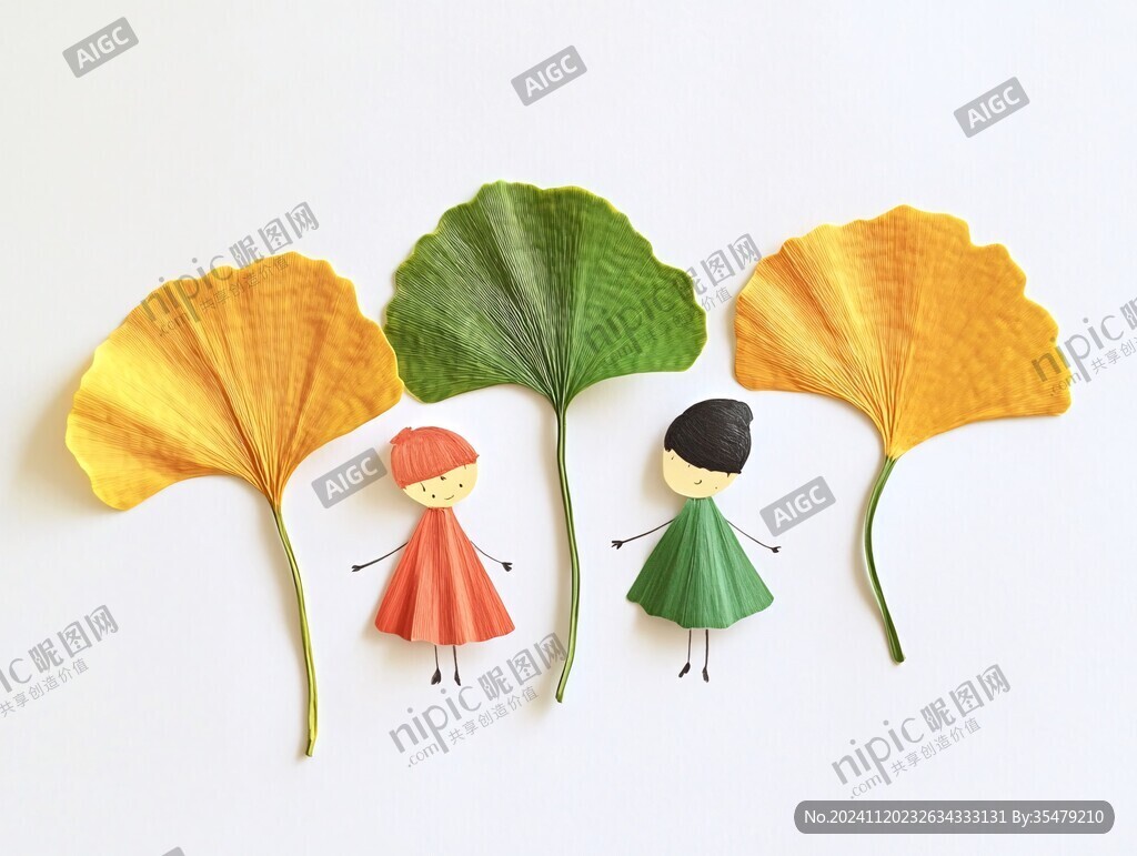 银杏叶卡通图片
