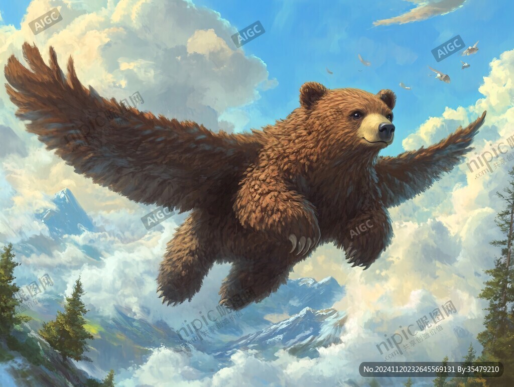 雄壮的动物插画