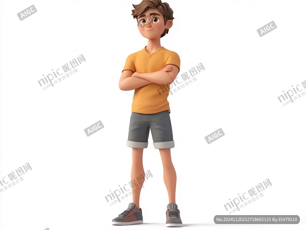 卡通人物年轻男性