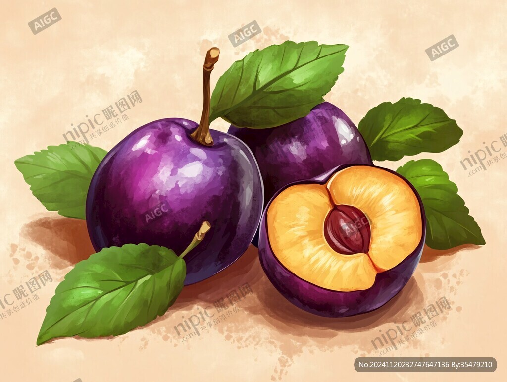西梅高清插画