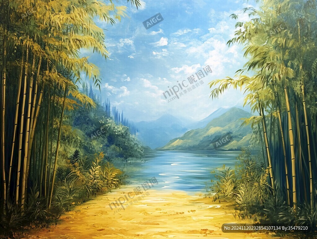 竹林风景画