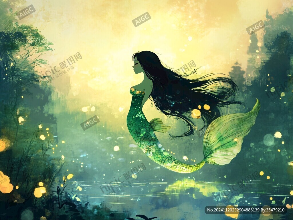 梦幻美人鱼插画