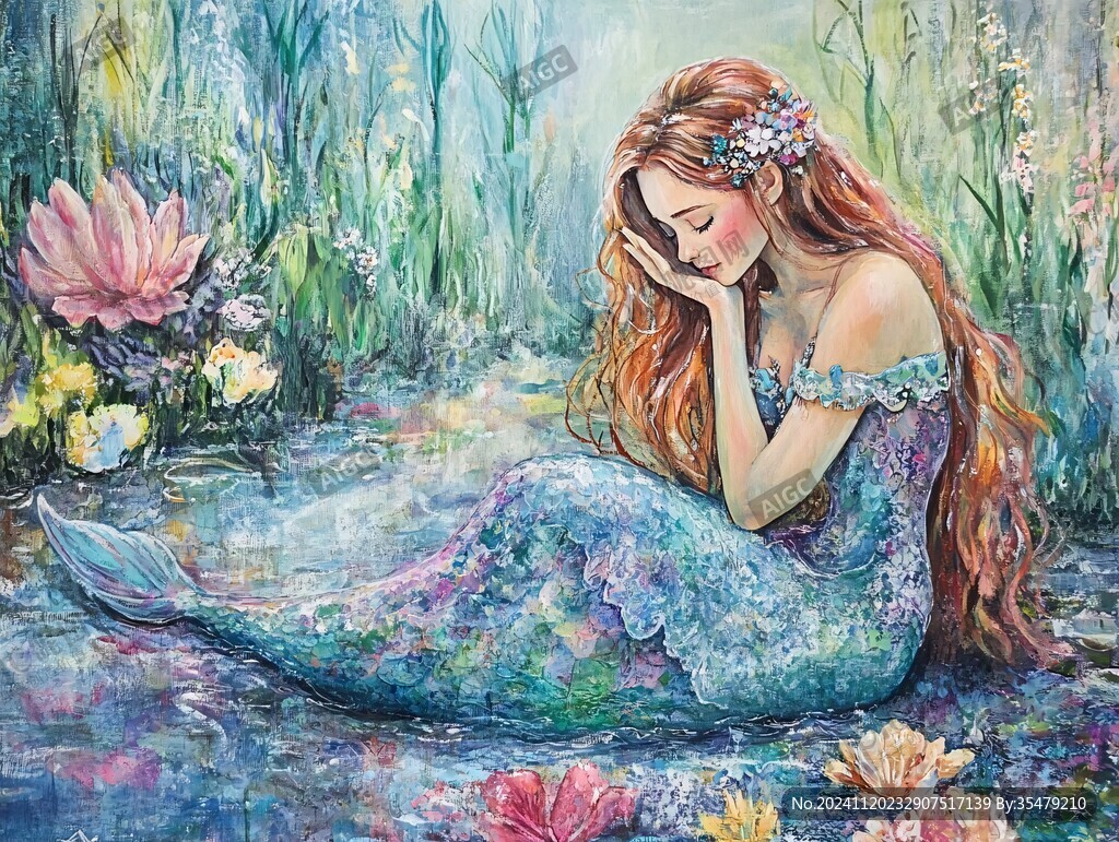 梦幻美人鱼插画