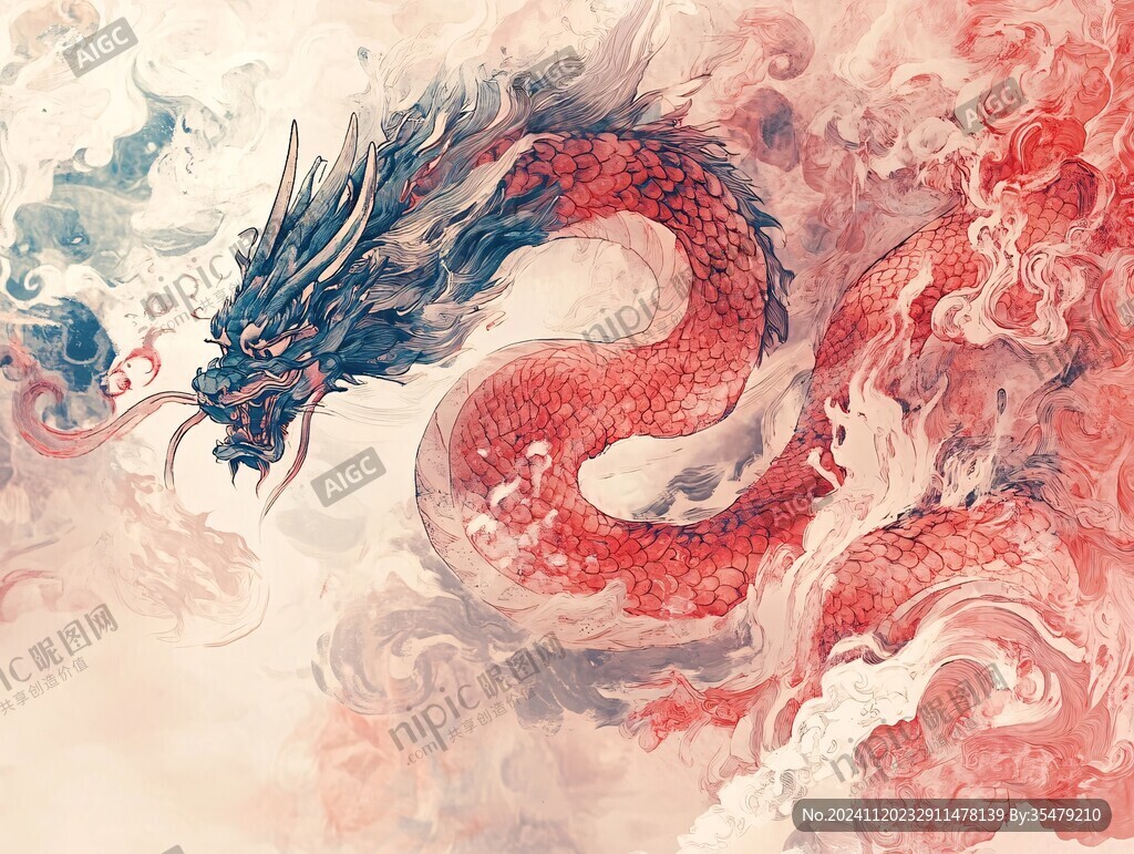 龙包装插画